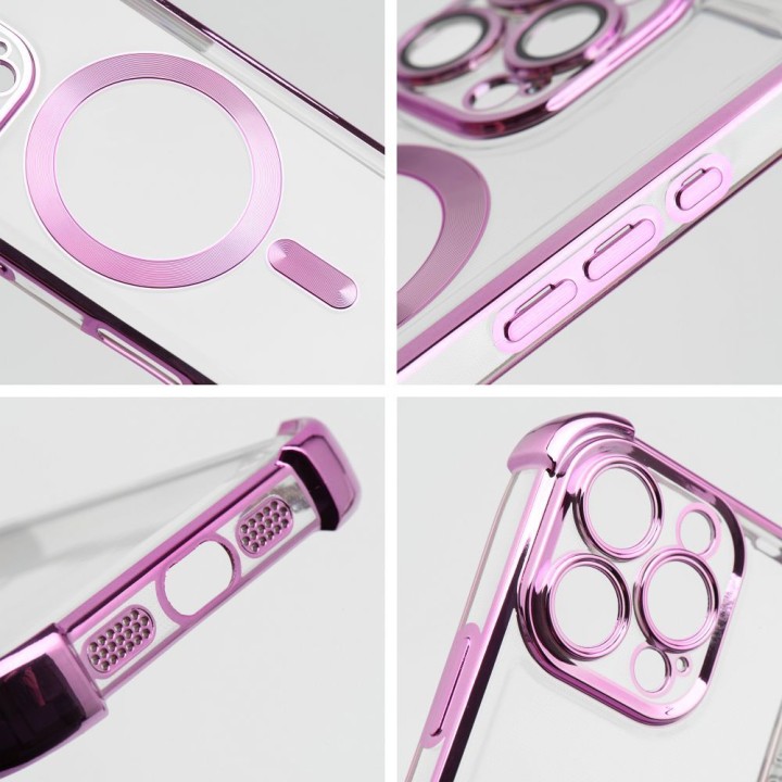 Case for iPhone 17 Pro / 18 Pro (low camera edge) Antishock Electro MagSafe compatible purple