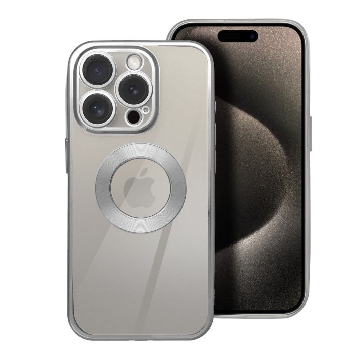 Чохол для iPhone 17 Pro Max / 18 Pro Max (low camera edge) Glam сріблястий