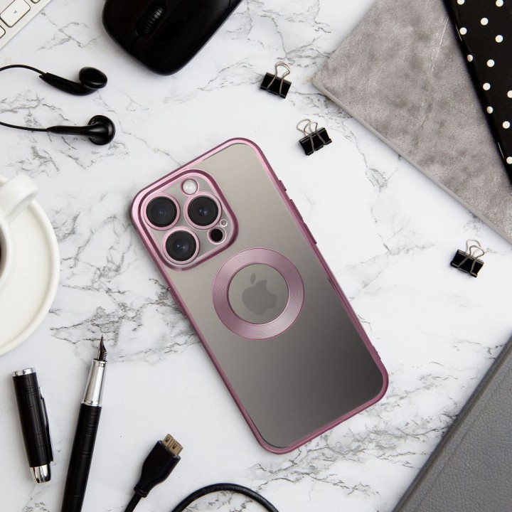 Case for iPhone 17 Pro / 18 Pro (low camera edge) Glam powder pink