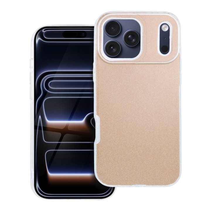 Case for iPhone 17 Pro Max / 18 Pro Max (low camera edge) Shining gold