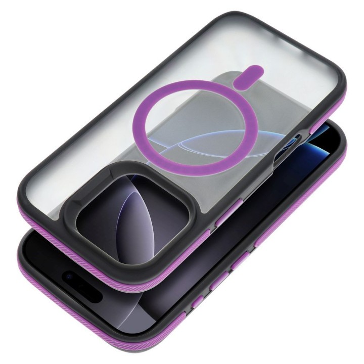 Case for iPhone 17 Pro / 18 Pro (low camera edge) Neo MagSafe compatible purple
