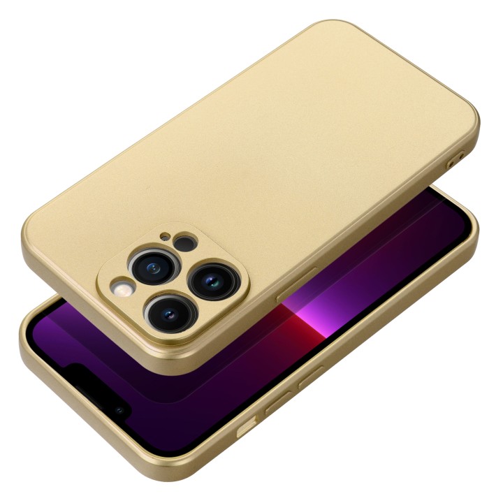 Чохол для iPhone 17 Pro Max / 18 Pro Max (low camera edge) Metallic золотий