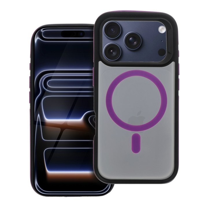Case for iPhone 17 Pro / 18 Pro (low camera edge) Neo compatible with MagSafe purple