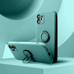 Etui na iPhone 17 Pro Max / 18 Pro Max (low camera edge) Silicone Ring zielone