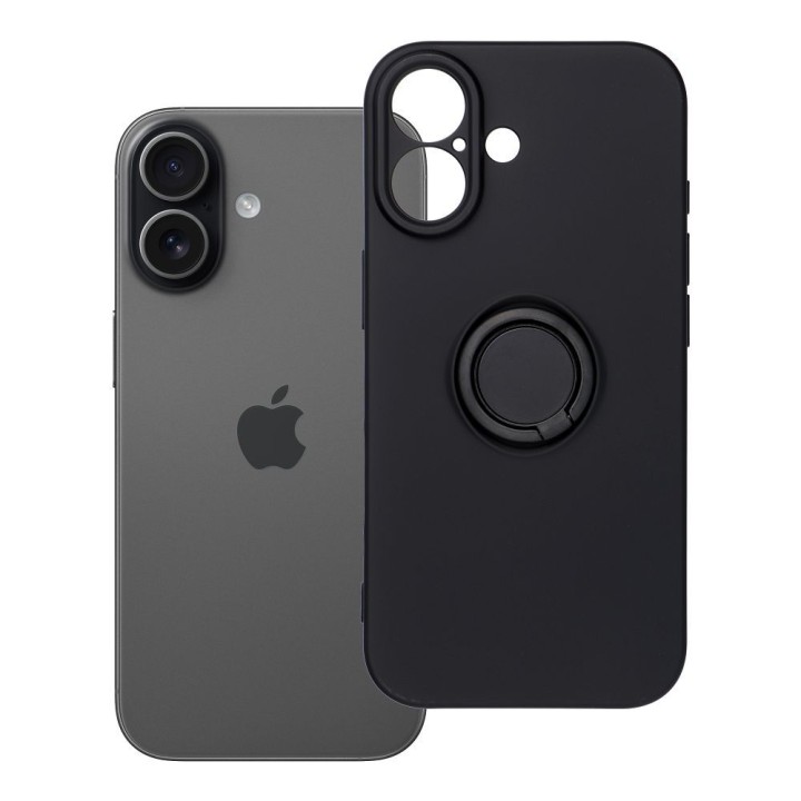 Etui na iPhone 17 Silicone Ring czarne