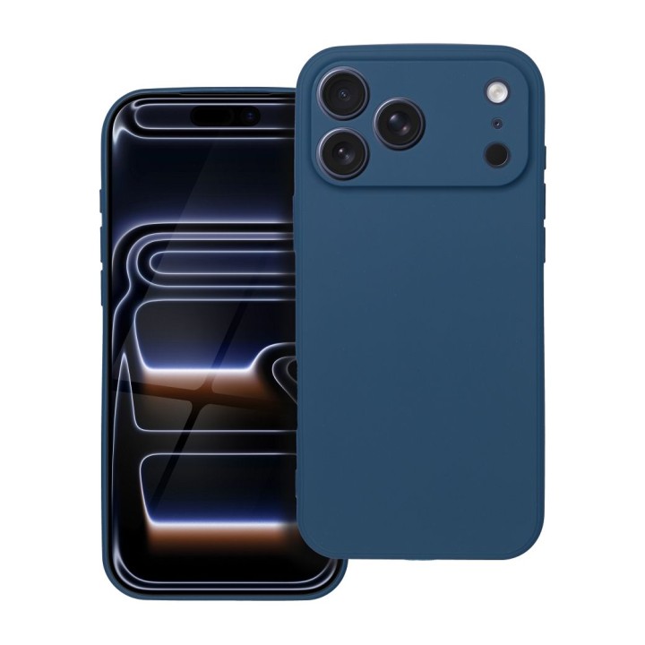 Case for iPhone 17 Pro Max / 18 Pro Max (low camera edge) Soft dark blue