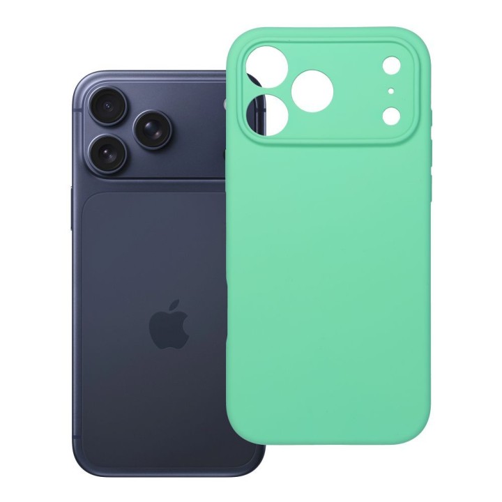 Etui na iPhone 17 Pro Max / 18 Pro Max (low camera edge) Silicone 2mm (camera protection) miętowe