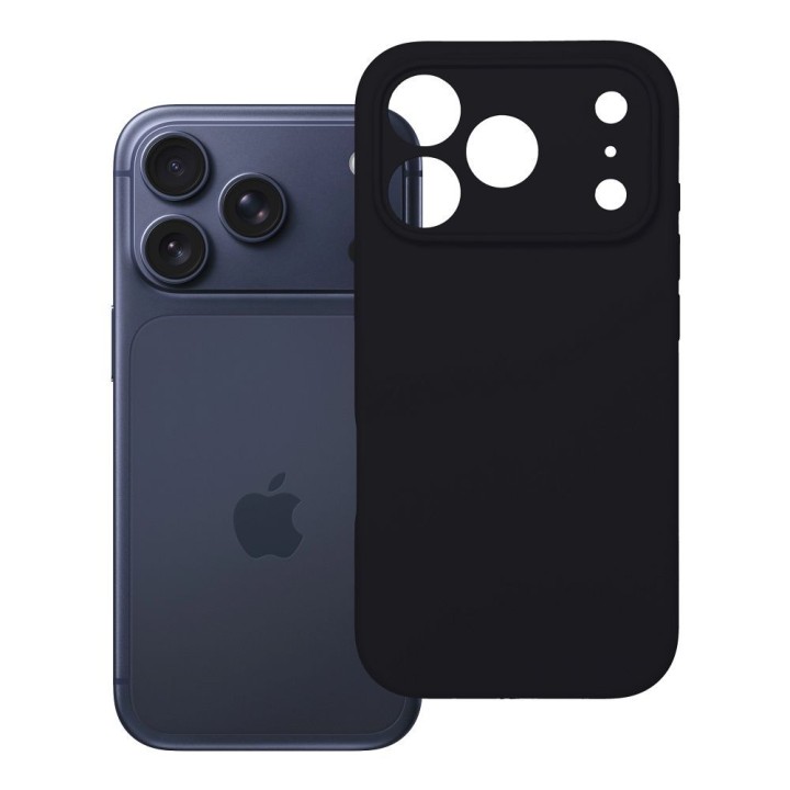 Чехол для iPhone 17 Pro Max / 18 Pro Max (low camera edge) Silicone 2mm (camera protection) черный