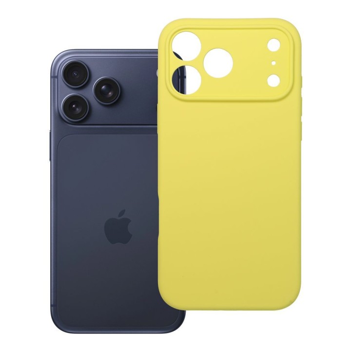 Case for iPhone 17 Pro Max / 18 Pro Max (low camera edge) Silicone 2mm (camera protection) yellow
