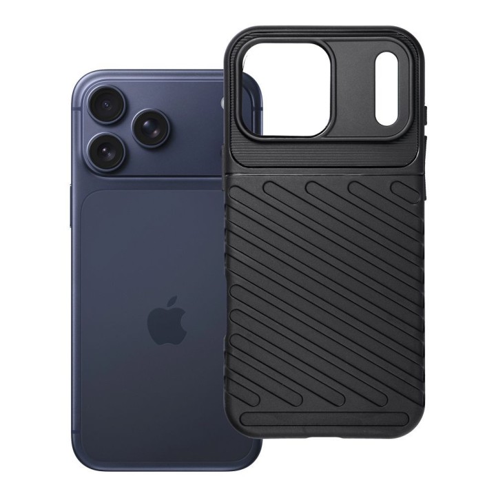 Case for iPhone 17 Pro Max / 18 Pro Max (low camera edge) Thunder black