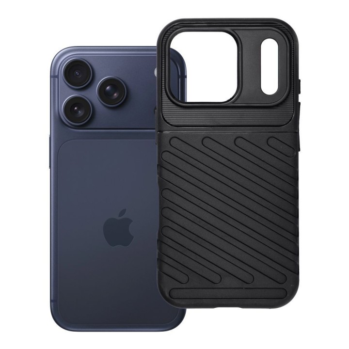 Etui na iPhone 17 Pro / 18 Pro (low camera edge) Thunder czarne