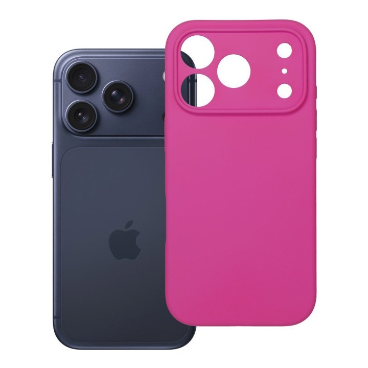 Case for iPhone 17 Pro / 18 Pro (low camera edge) Silicone 2mm (camera protection) pink