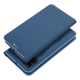 Чехол с клапаном для iPhone 17 / 18 Luna Book Carbon синий