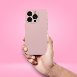 Чехол для iPhone 17 Silicone 2mm (camera protection) совместимый с MagSafe пудрово-розовый