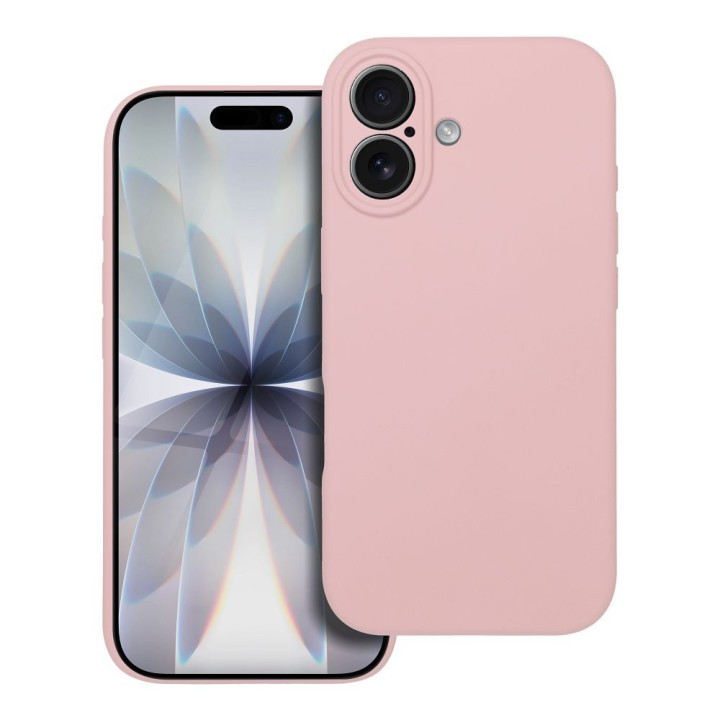 Case for iPhone 17 Silicone 2mm (camera protection) compatible with MagSafe powder pink
