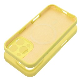 Чехол для iPhone 17 AIR Silicone 2mm (camera protection) совместимый с MagSafe желтый
