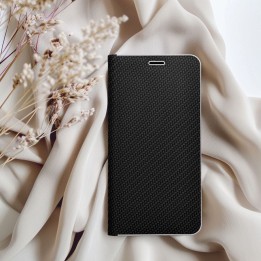Чехол с клапаном для iPhone 17 PRO / 18 PRO Luna Book Carbon черный