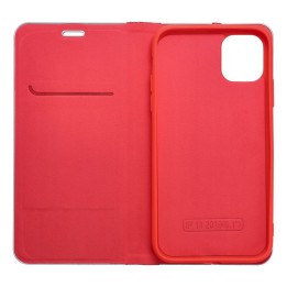 Чехол с клапаном для iPhone 17 PRO MAX / 18 PRO MAX Luna Book Carbon красный