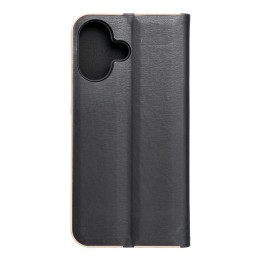 Etui z klapką na iPhone 17 / 18 Luna Book Gold czarne