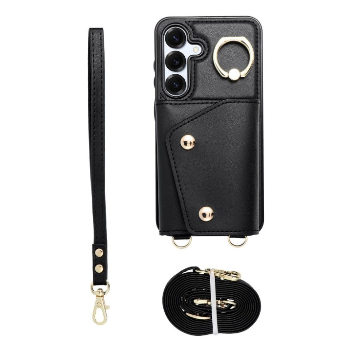 Etui na Samsung S25 EDGE Wonder z portfelem czarne