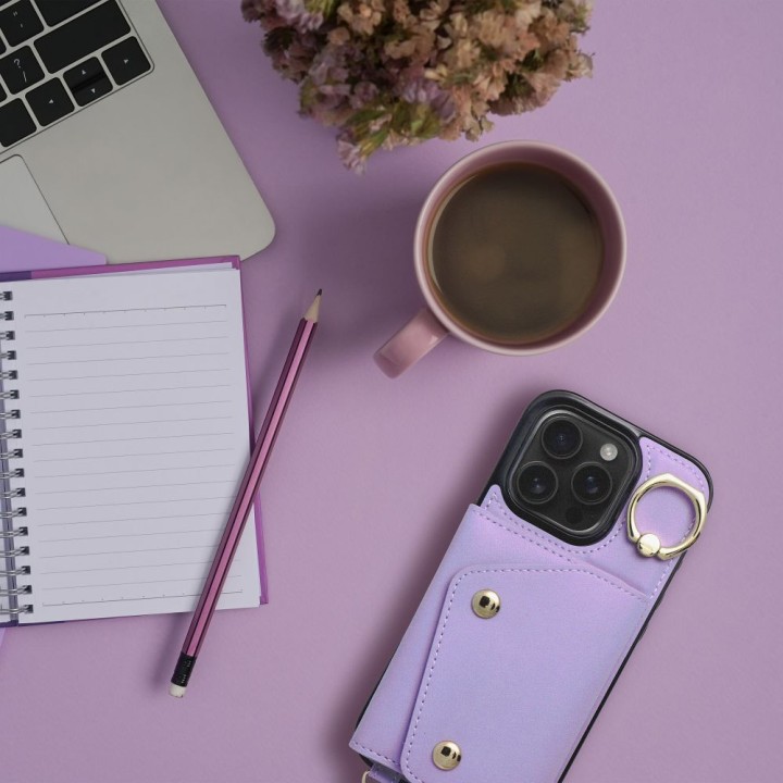 Case for iPhone 16e (SE 4 2025) / 17e Wonder with wallet lilac