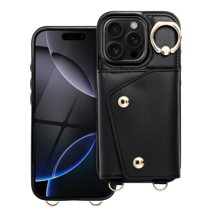 Чохол для iPhone 12 / 12 PRO Wonder з гаманцем чорний