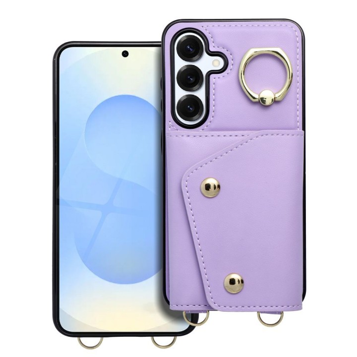 Case for Samsung S25 EDGE Wonder with wallet lilac