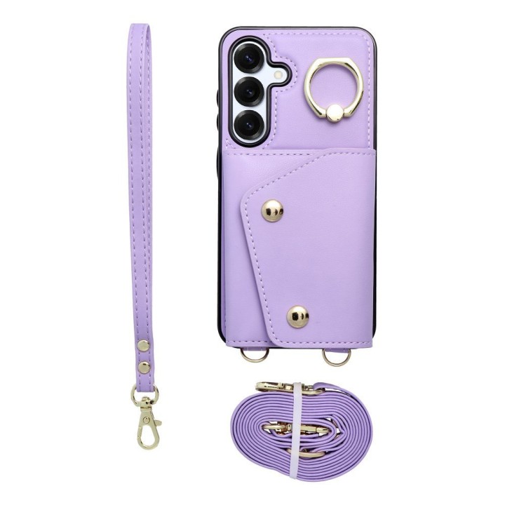 Case for Samsung S25 EDGE Wonder with wallet lilac
