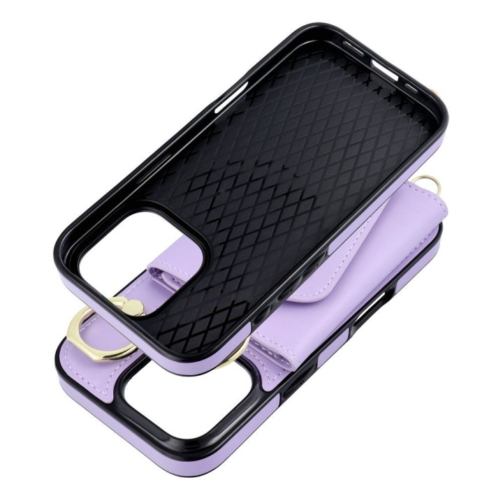 Чехол для iPhone 12 / 12 PRO Wonder с кошельком лиловый