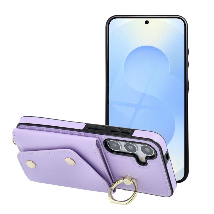 Case for Samsung S25 EDGE Wonder with a wallet lilac