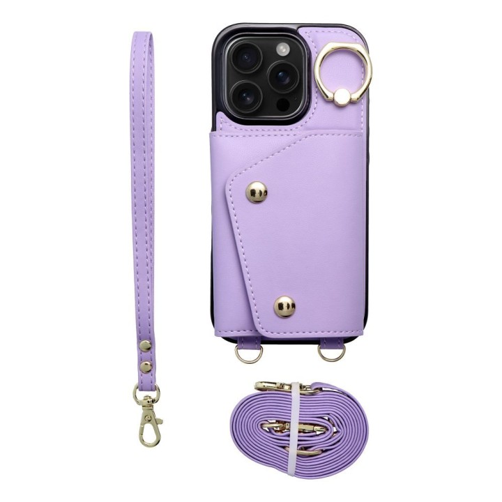 Case for iPhone 16e (SE 4 2025) / 17e Wonder with wallet lilac