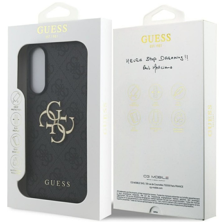 GUESS чохол для SAMSUNG S25 Edge GUHCS25E4GMGGR (4G PU Big Logo) чорний