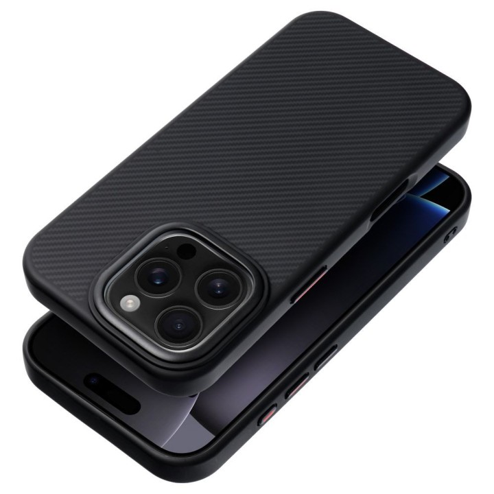 Case for iPhone 17 Carbon Elite Mag Cover compatible with MagSafe black