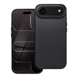 Case for iPhone 17 AIR Carbon Elite Mag Cover compatible with MagSafe black