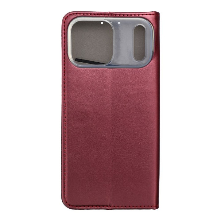 Etui z klapką na iPhone 17 PRO MAX / 18 PRO MAX Smart Magneto burgundowe