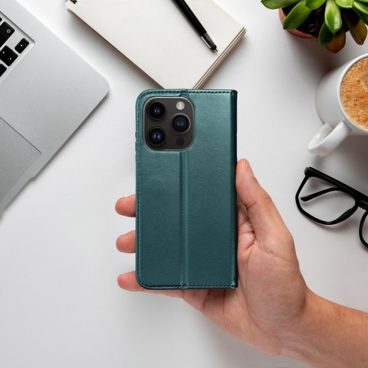 Flip case for iPhone 17 PRO MAX / 18 PRO MAX Smart Magneto dark green