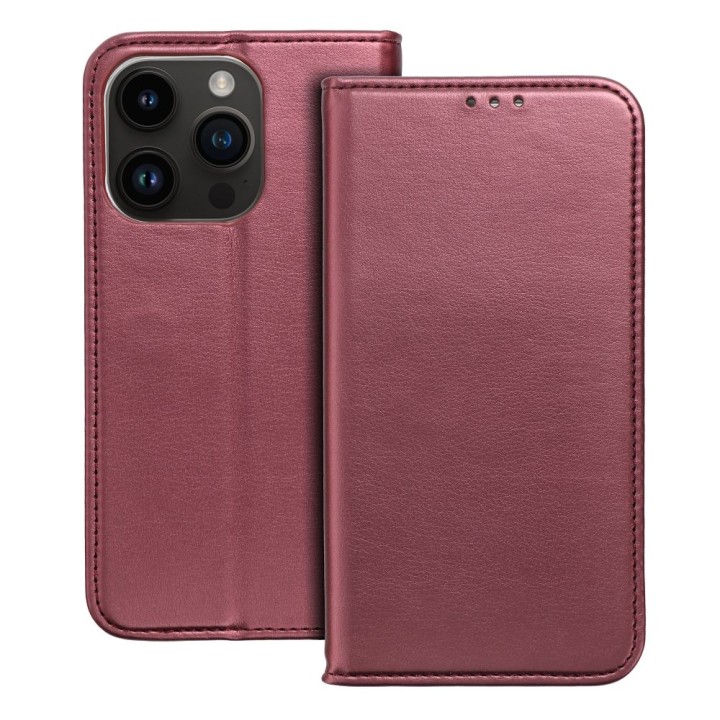 Flip case for iPhone 17 PRO / 18 PRO Smart Magneto burgundy