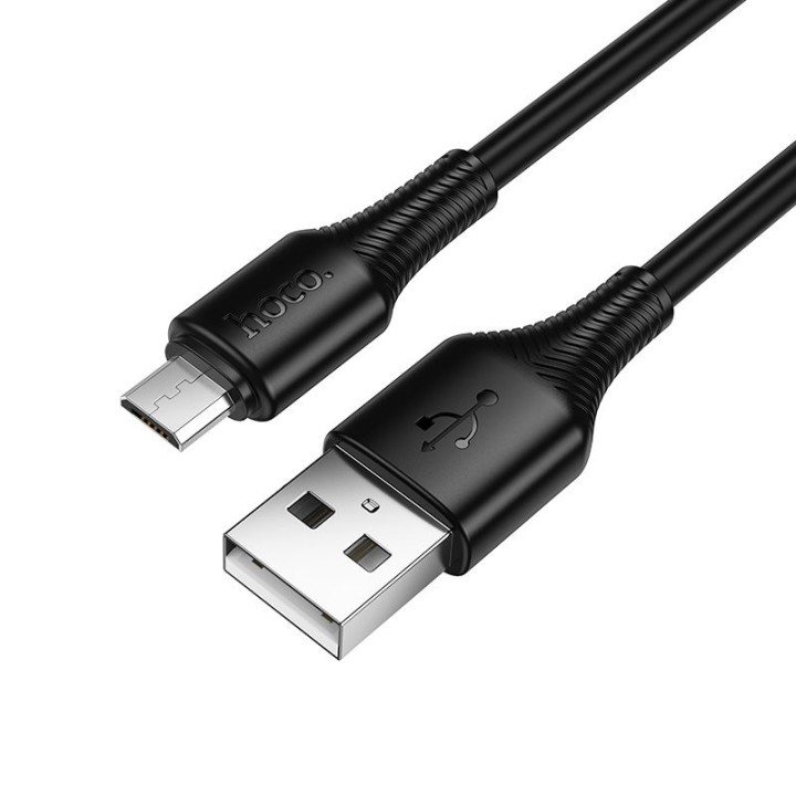 Кабель USB A — Micro USB Hoco 2,4A 1 m X120 чорний