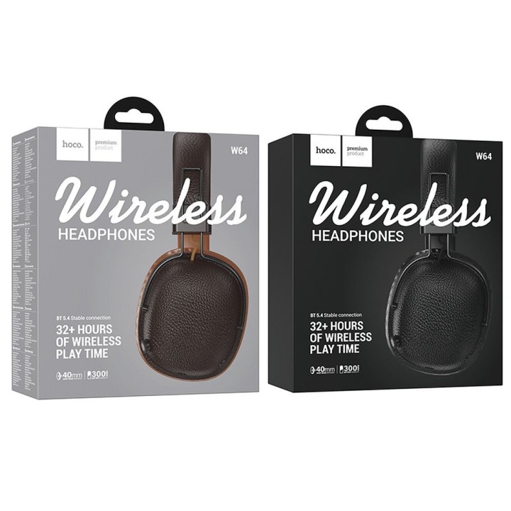Wireless headphones on-ear Hoco W64 black