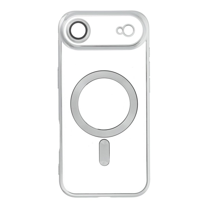 Чехол для iPhone 17 AIR Electro Mag Cover совместимый с MagSafe серебристый