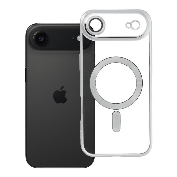 Case for iPhone 17 AIR Electro Mag Cover compatible with MagSafe silver