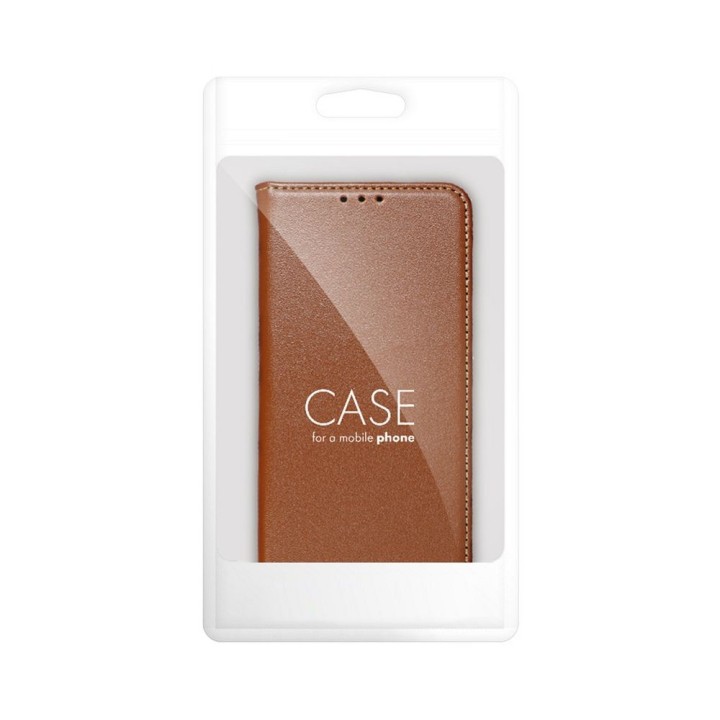 Etui z klapką na iPhone 17 / 18 Smart Pro Book skórzane brązowe