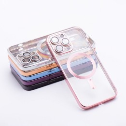 Чохол для iPhone 17 AIR Electro Mag Cover сумісний із MagSafe кольору рожевого золота