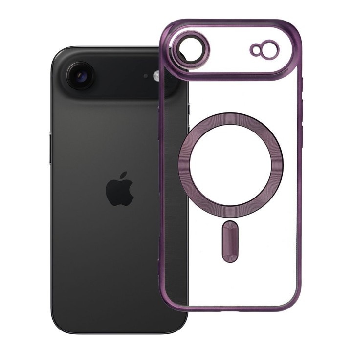 Case for iPhone 17 AIR Electro Mag Cover compatible with MagSafe purple