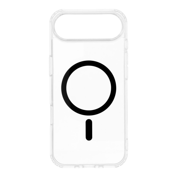 Чехол для iPhone 17 AIR Drop Glue Colorful Ring Mag Cover совместимый с MagSafe черный