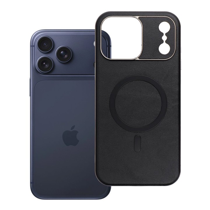 Case for iPhone 17 Pro Max / 18 Pro Max (low camera edge) Gentleman Mag Cover compatible with MagSafe black
