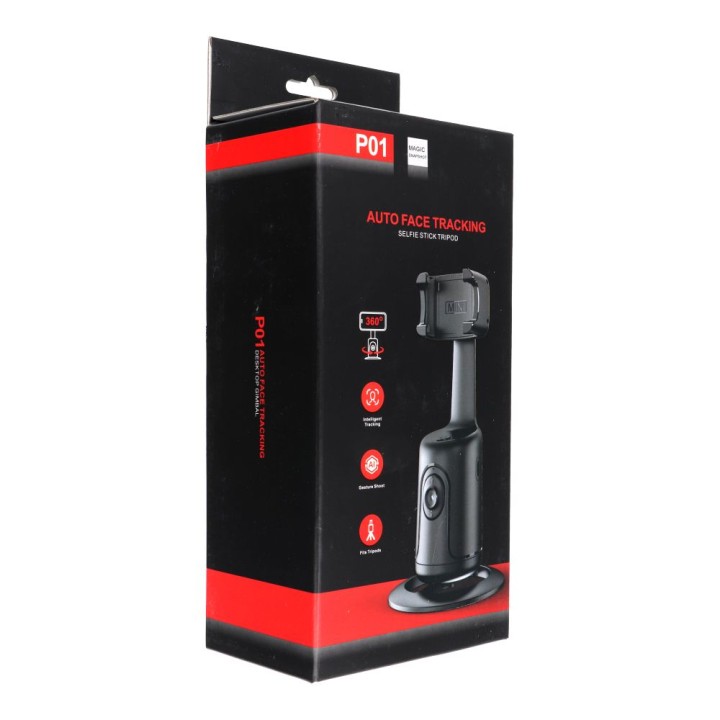 Uchwyt biurkowy z inteligentnym rozpoznawaniem twarzy i gestów P1 czarny