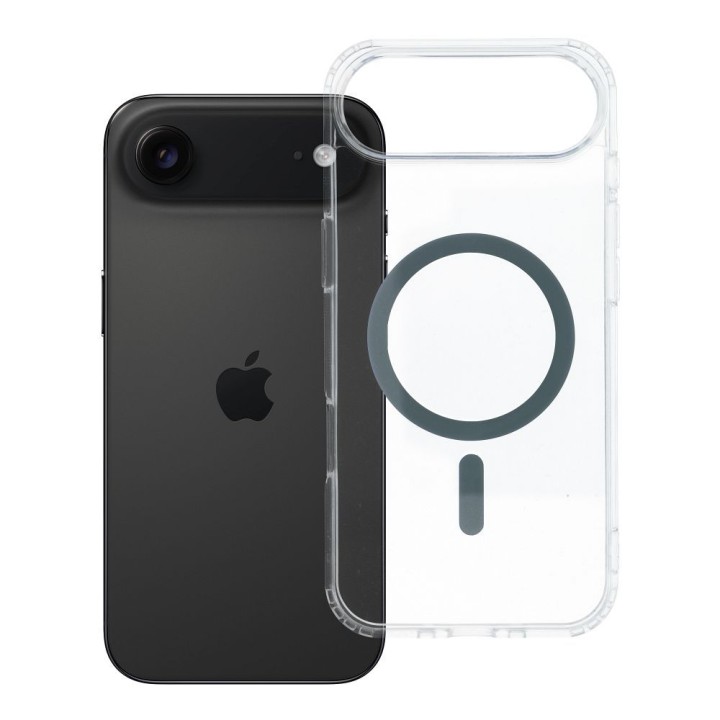 Чохол для iPhone 17 AIR Drop Glue Colorful Ring Mag Cover сумісний із MagSafe сірий