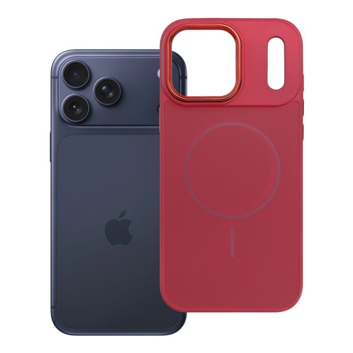 Case for iPhone 17 Pro Max / 18 Pro Max (low camera edge) Frame Mag Cover MagSafe compatible magenta
