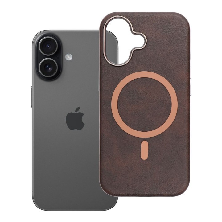 Case for iPhone 17 Gentleman Mag Cover compatible with MagSafe brown
